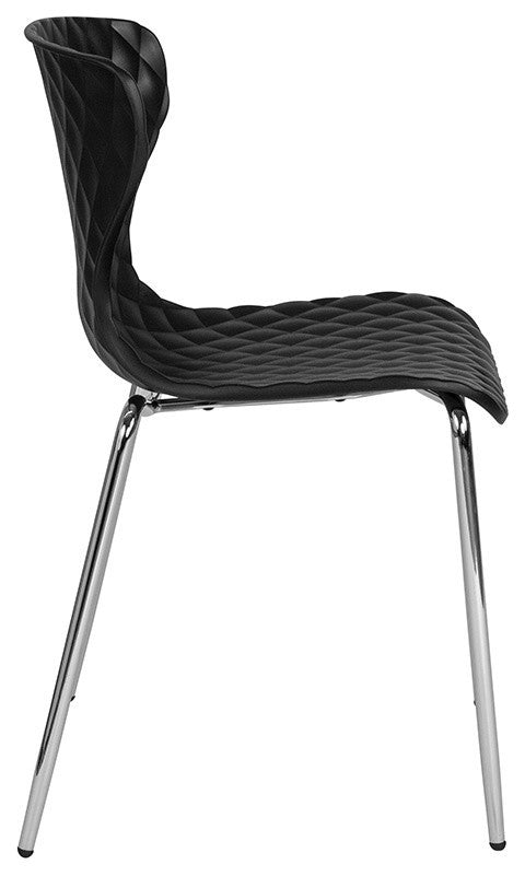 Lowell Contemporary Design Black Plastic Stack Chair