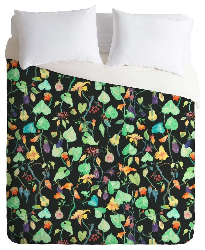 Deny Designs Rachelle Roberts Midnight Picnic Duvet Cover - Lightweight