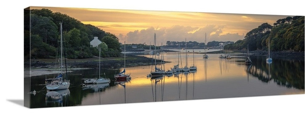 "Brittany, l'Aber Wrac'h Panoramic" Wrapped Canvas Art Print, 36"x12"x1.5"