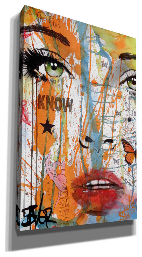 Epic Graffiti "Know" by Loui Jover, Giclee Canvas Wall Art, 26"x40"