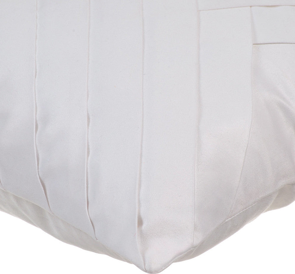 White Decorative Pillow Covers 22"x22" Suede Fabric, White No Limits No Lines