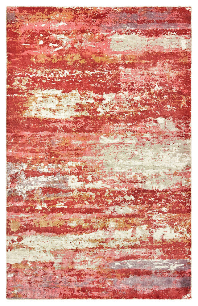 Oriental Weavers Formations Collection Pink/ Red Abstract Indoor Area Rug 6'X9'