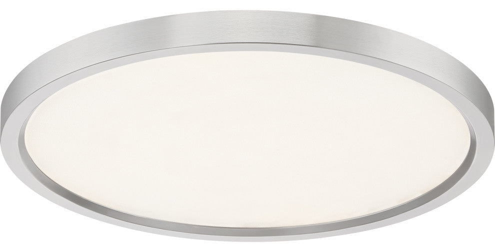 Mechra LED Flush Mount, Brushed Nickel, 22''''