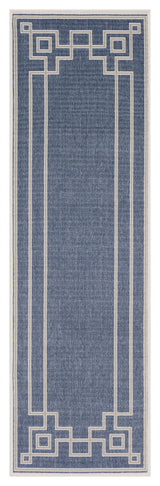 Alfresco Transitional Charcoal, Taupe Area Rug, 2'3"x11'9" Runner