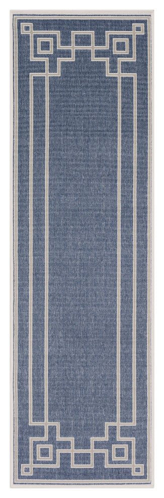 Alfresco Transitional Charcoal, Taupe Area Rug, 2'3"x11'9" Runner