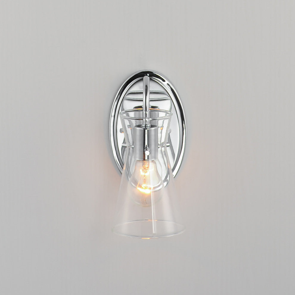 Maxim 12481 Ava 10" Tall Bathroom Sconce - Polished Chrome