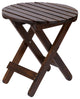 Adirondack Folding Table, Burnt Brown, Round