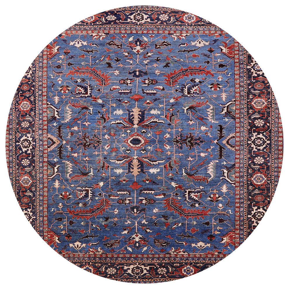 Ahgly Company Indoor Round Mid-Century Modern Area Rugs, 5' Round