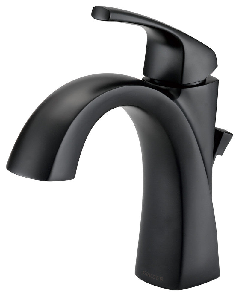 Vaughn Single Handle Lavatory Faucet w/ Metal Pop-Up Drain Chrome, Satin Black