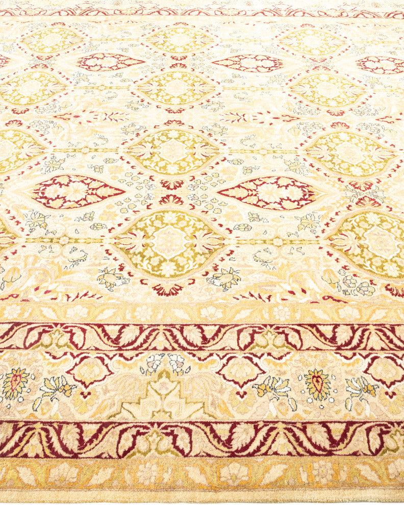 Aubrey, One-of-a-Kind Hand-Knotted Area Rug, Ivory, 8' 1"x10' 1"