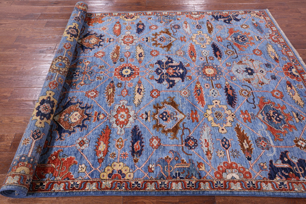 5' 10" X 9' 0" Hand Knotted Persian Fine Serapi Wool Rug - Q12868