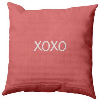 XOXO Valentines Decorative Throw Pillow, Coral, 26"x26"