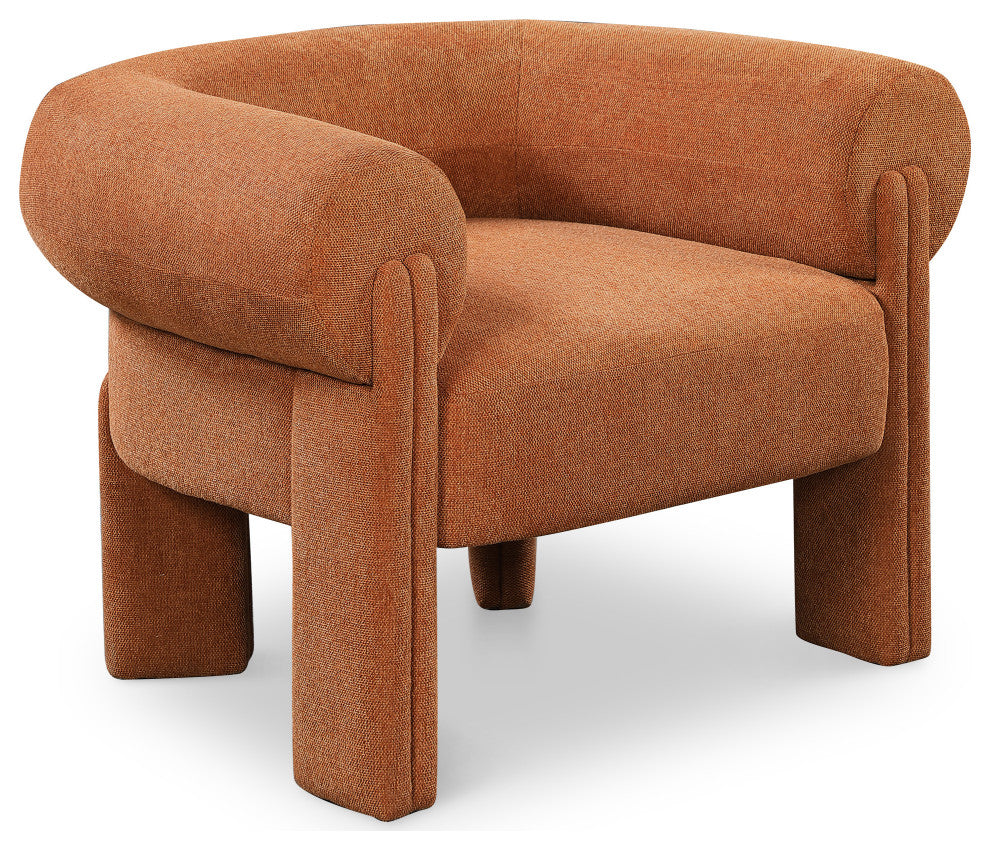 Stefano Upholstered Accent Chair, Cognac