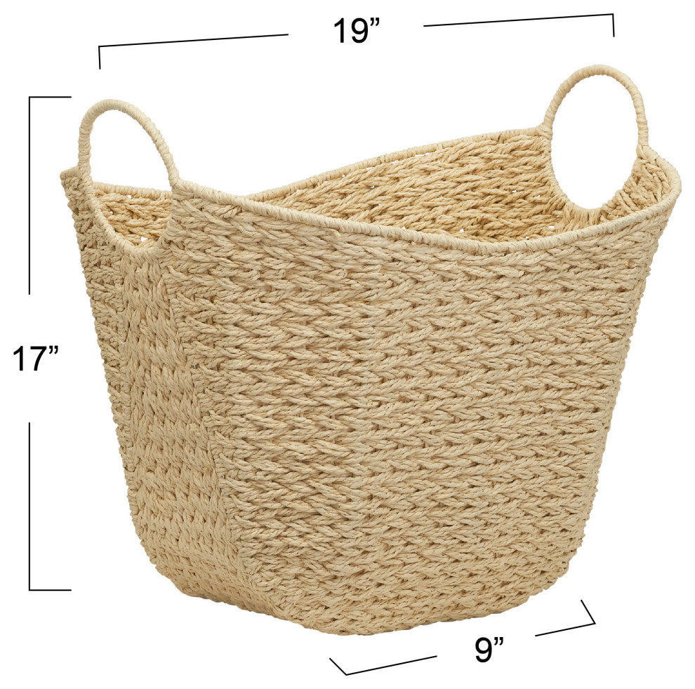 Paper Rope Basket With Handles