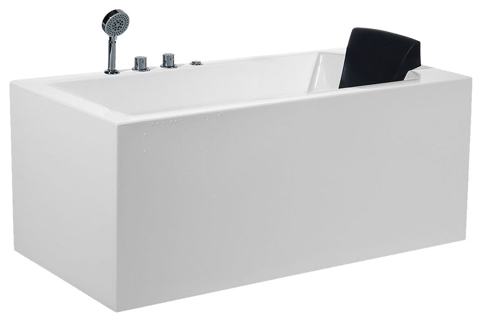 ARIEL Platinum 59" Left Drain Rectangular Alcove Whirlpool Bathtub