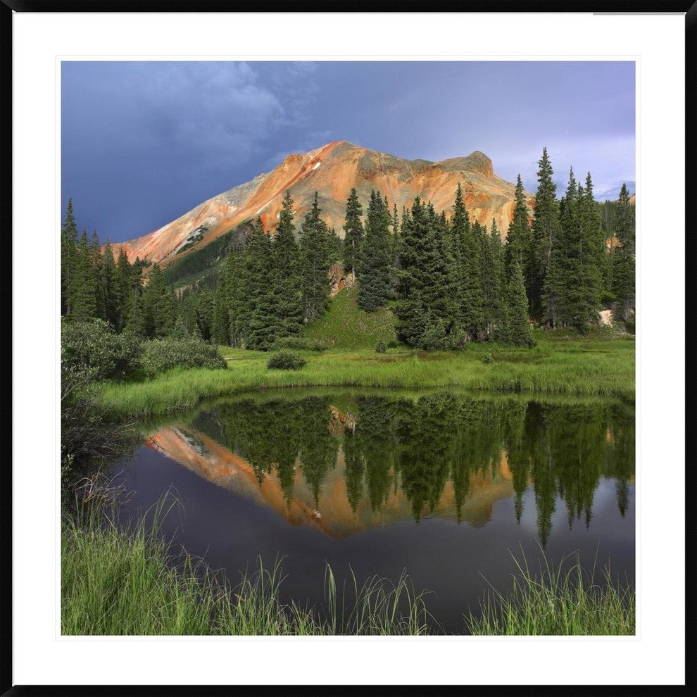 Red Mountain Reflected In Pond, San Juan Mountains, Colorado, 42"x42"