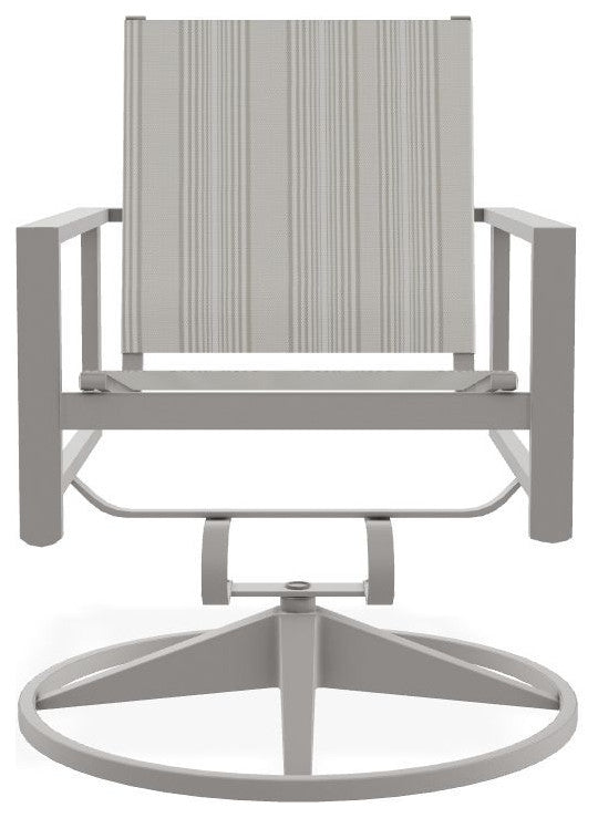 Tribeca Sling Outdoor Swivel Rocker, Harbor/Warm Gray