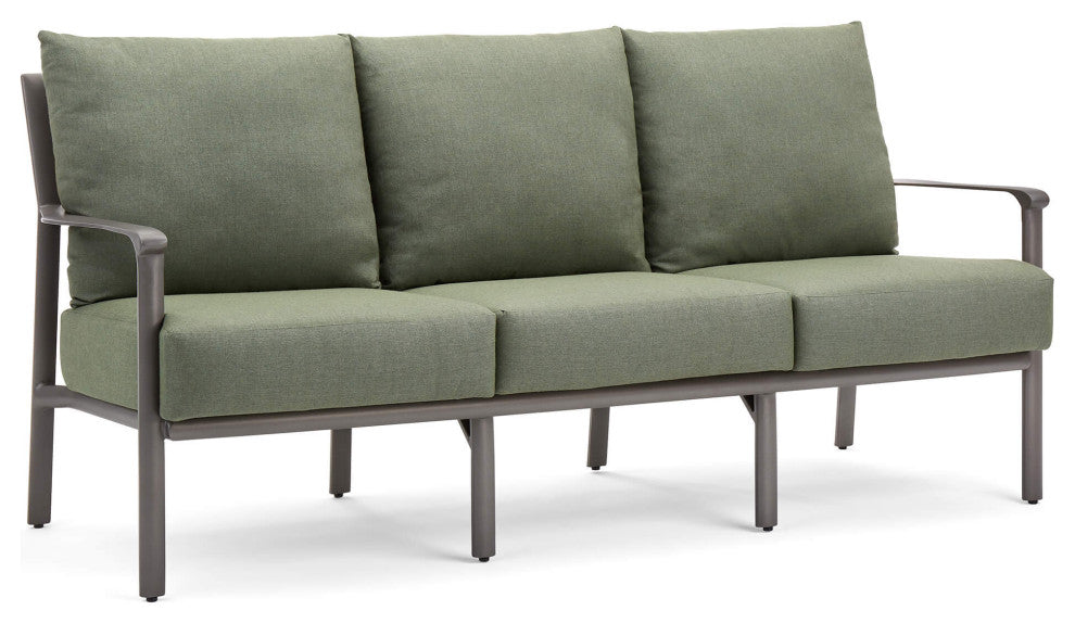 Aspen Cushion Outdoor Resort-Grade Sofa, Brown