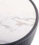 First of a Kind Modern Drum Bowl Coffee Table, Sintered Stone at Top, Grey