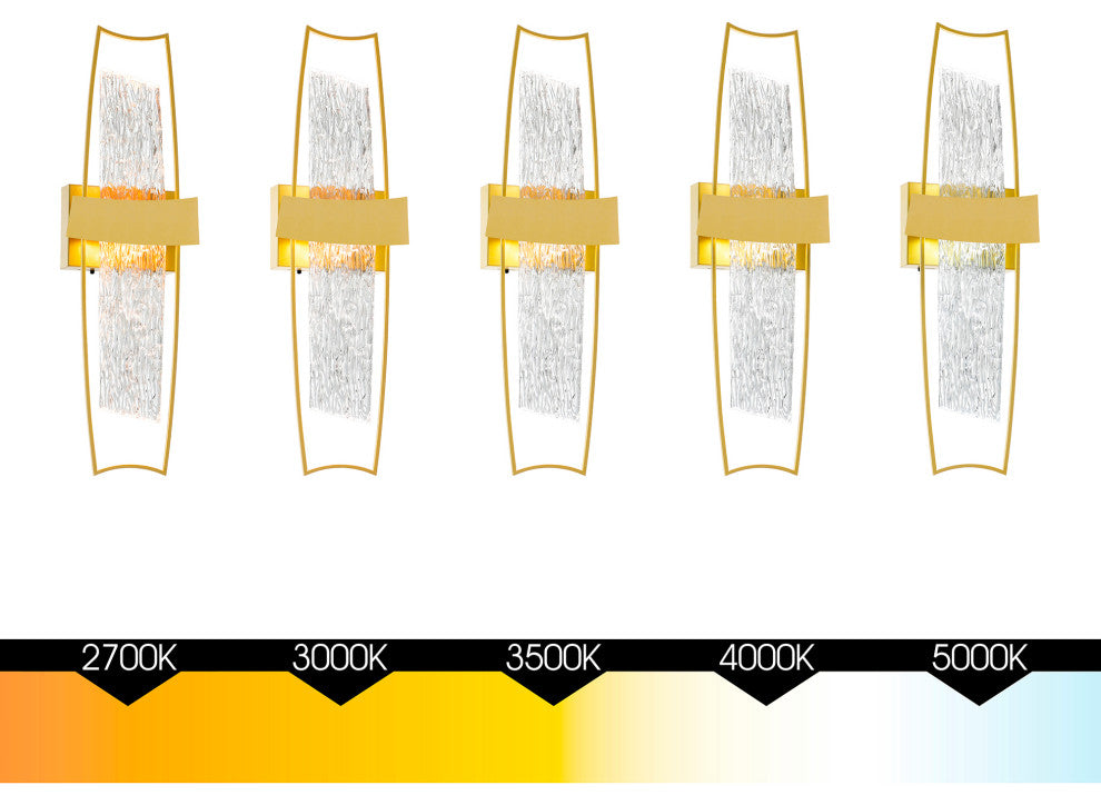 Guadiana Integrated LED Satin Gold Wall Light