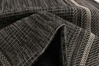 Unique Loom Black Soft Border Outdoor 2' 0 x 6' 0 Runner Rug
