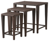 GDF Studio 3-Piece Mayall Nested Outdoor Tables Set, Multibrown