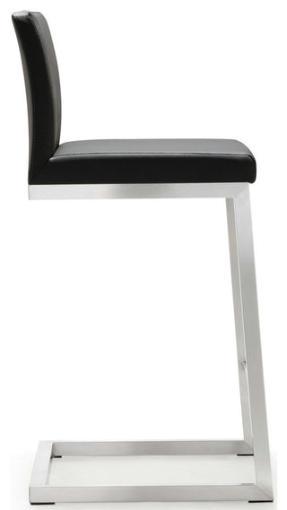 TOV Furniture Parma Grey Stainless Steel Counter Stool - Set of 2