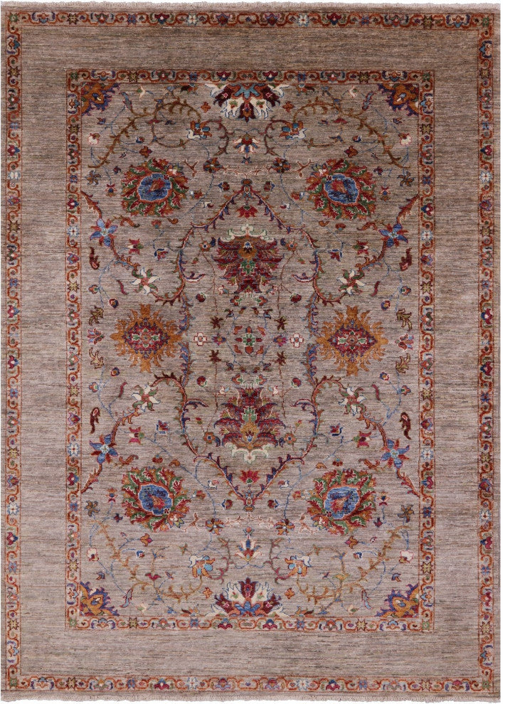 5' 8" X 7' 10" Hand Knotted Persian Tabriz Rug Q7447