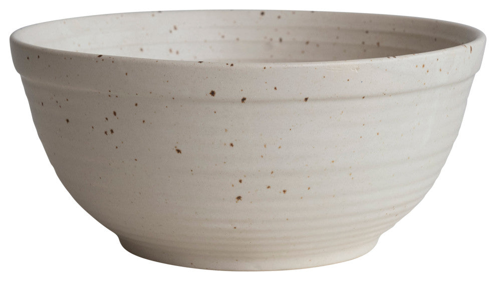 Farmhouse Stoneware Bowl, White Speckled Glaze