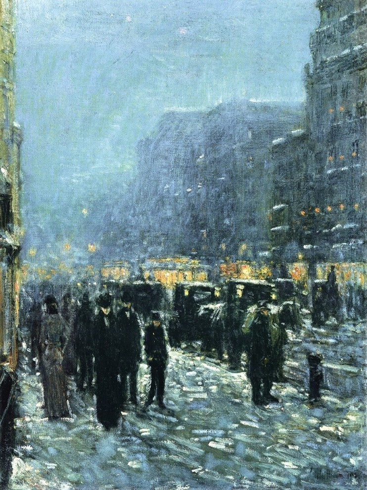 Tile Mural Broadway and 42Nd Street By Frederick Hassam Ceramic, Glossy
