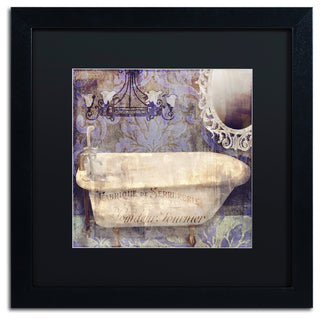 Color Bakery 'Le Bain Paris II' Art, Black Frame, Black Matte, 16"x16"