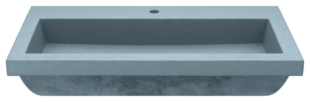 Trough 3619 Bathroom Sink, Ocean, Single Faucet Cutout