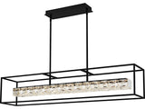 Quoizel PCDZ148 Dazzle 48"W LED Crystal Linear Chandelier - Matte Black
