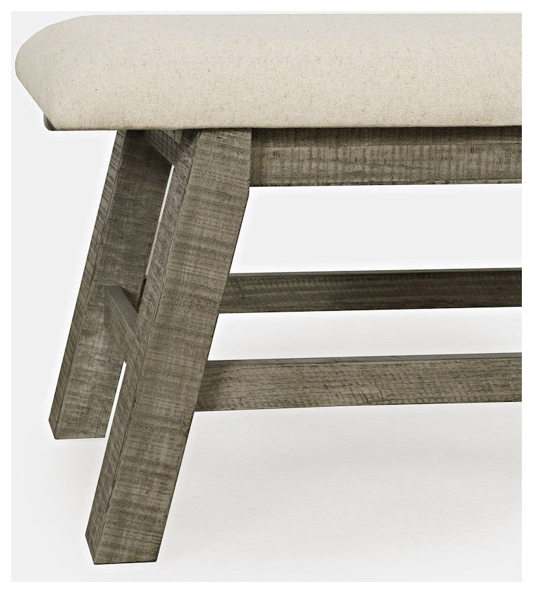 Telluride Rustic Farmhouse Solid Wood 85 Upholstered Dining Bench