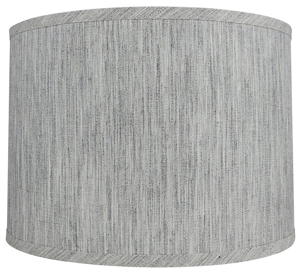 Classic Drum Smooth Linen Lamp Shade, Storm, 14"