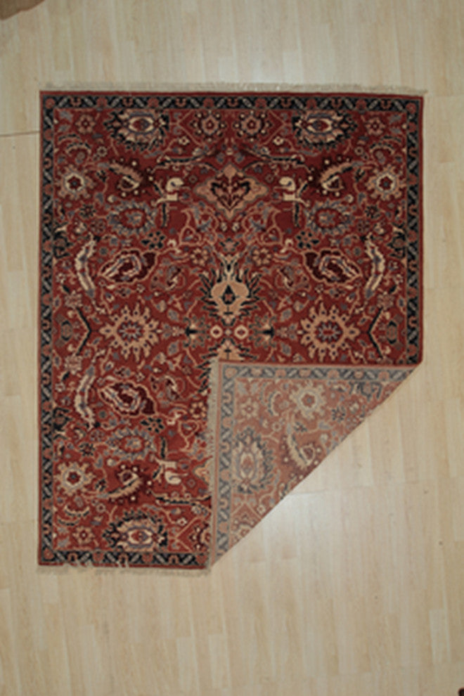 EORC Rust Hand Knotted Wool Sultanabad Rug, 10'x14'