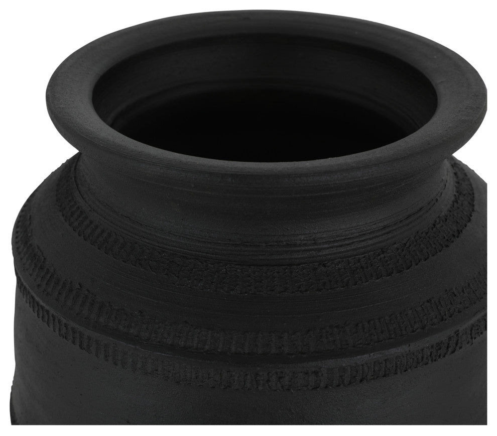 Astra Vessel Black Terracotta