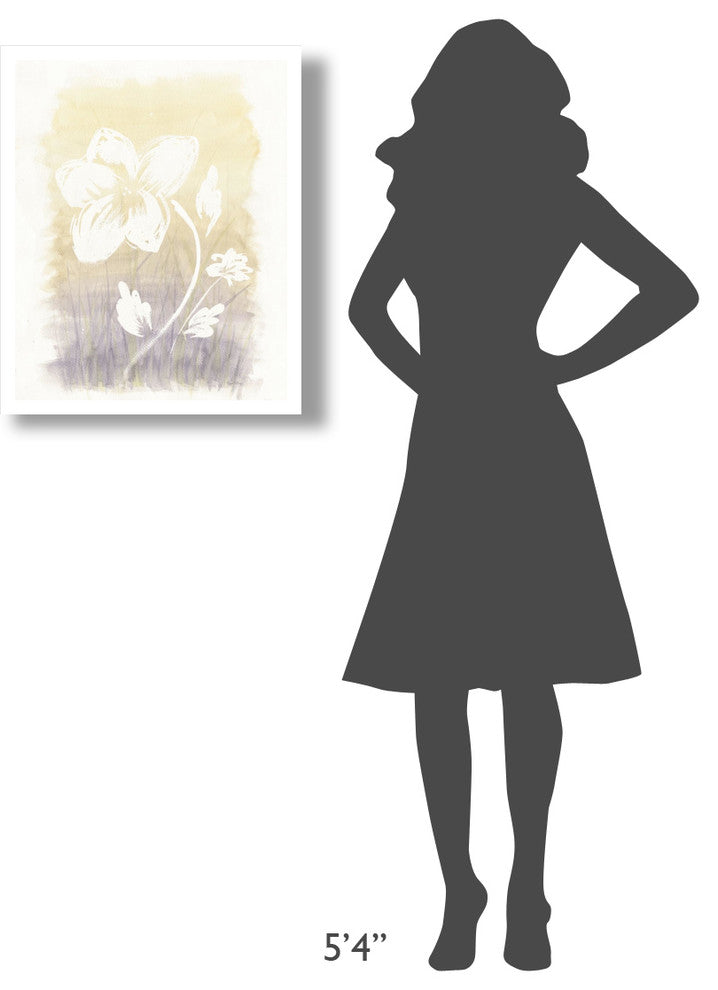 "Floral Silhouette II" Digital Paper Print by Elyse DeNeige, 22"x26"