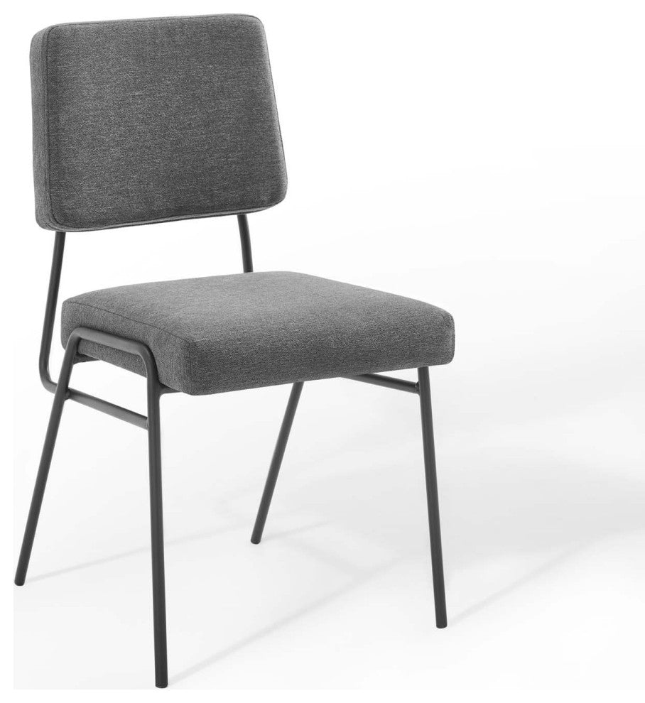Craft Upholstered Fabric Dining Side Chair - Black Charcoal