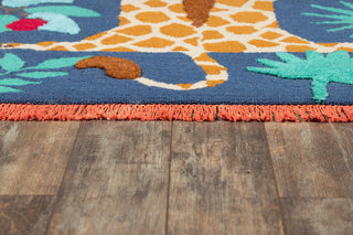 Novogratz Atticus Gia Hand Tufted Wool Area Rug, Navy, 3'x5'
