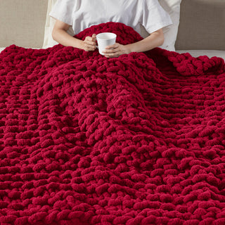 Madison Park Chenille Chunky Knit Throw