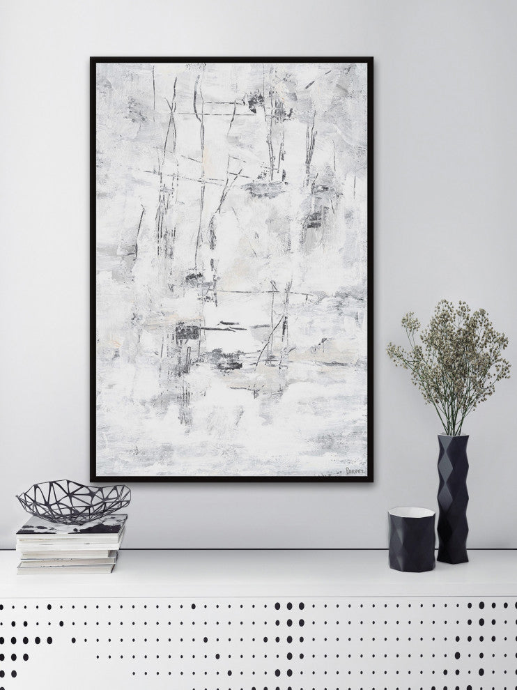 "Edge of Darkness" Floater Framed Painting Print on Canvas, 20x30