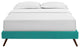Loryn King Fabric Bed Frame with Round Splayed Legs - Teal