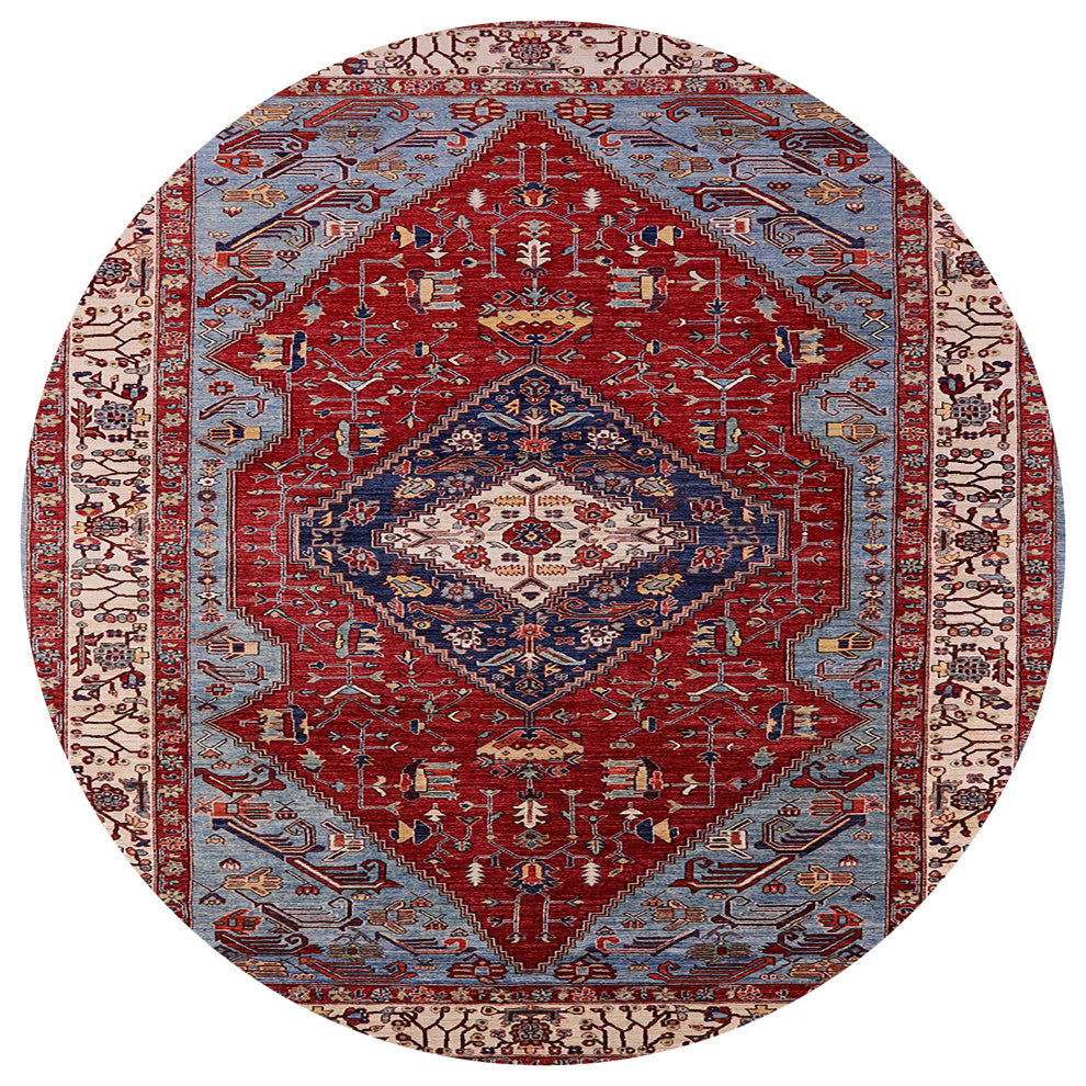 Ahgly Company Indoor Round Mid-Century Modern Area Rugs, 3' Round