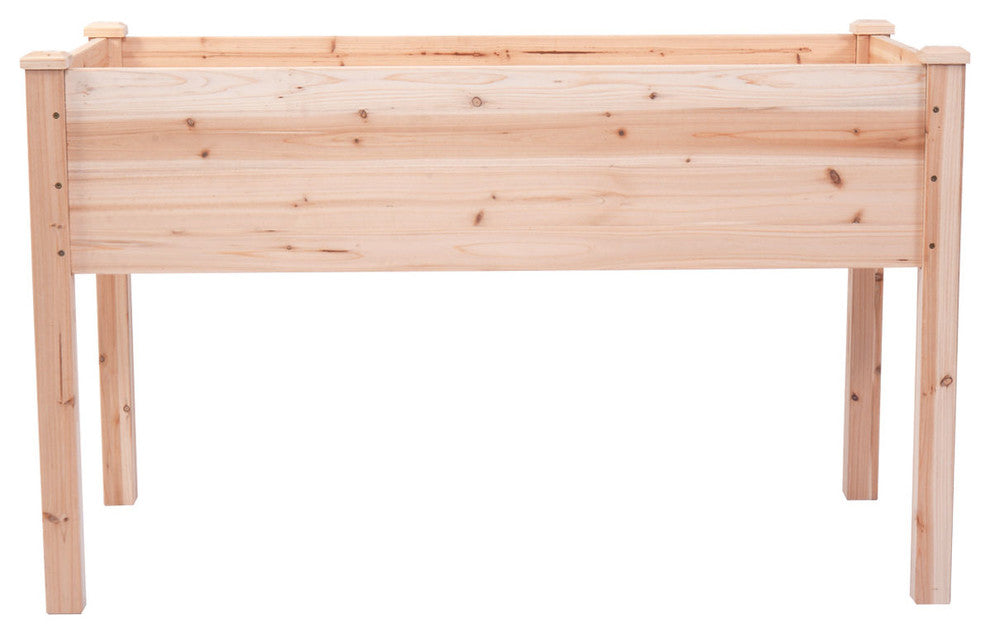 Costway Wooden Raised Vegetable Garden Bed Elevated Planter Kit Grow Gardening
