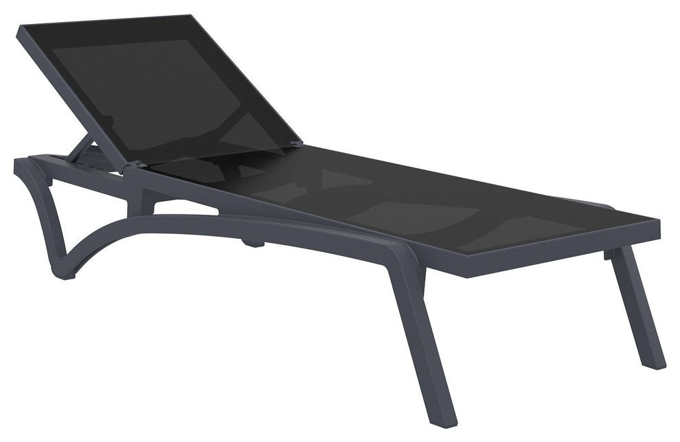 Compamia Pacific Sling Chaise Lounges, Dark Gray