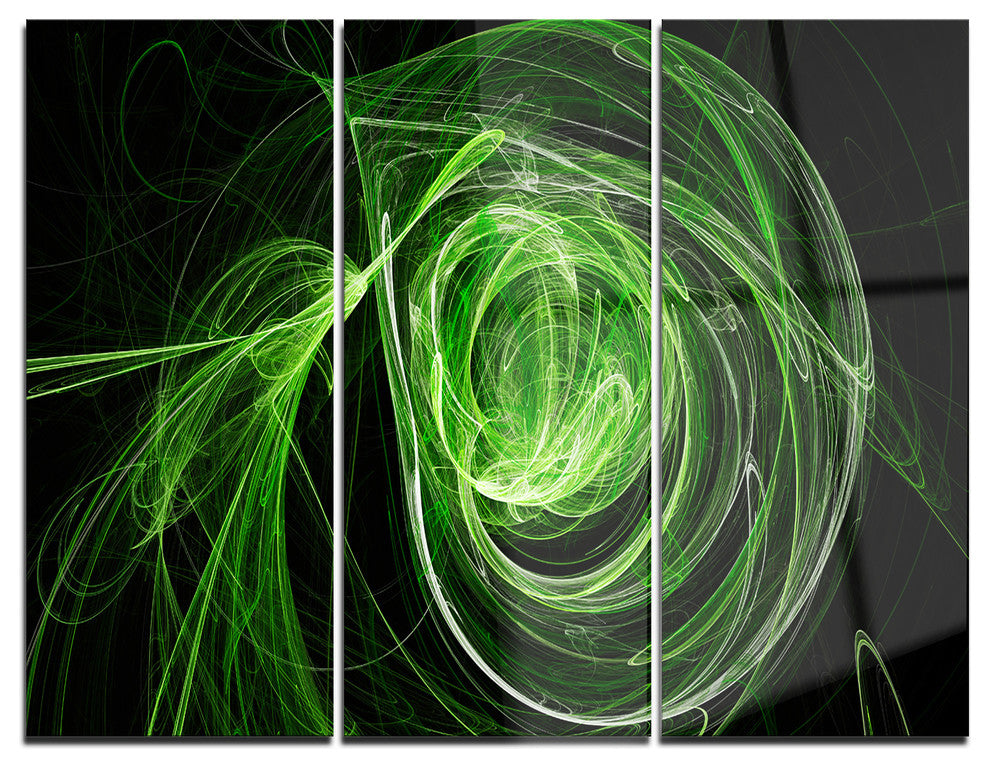 "Green Ball of Yarn" Digital Metal Wall Art, 3 Panels, 36"x28"