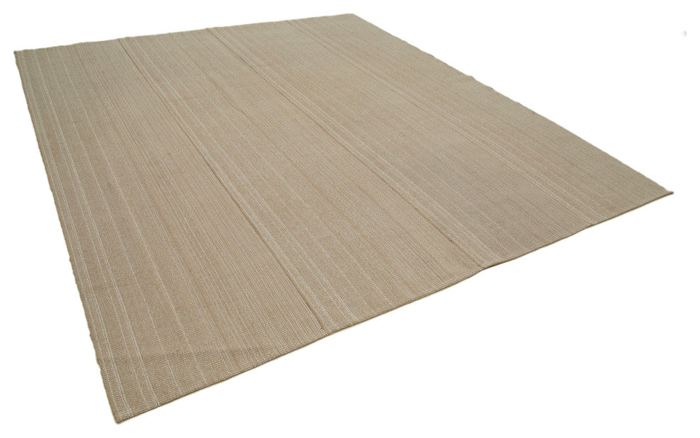 Rug N Carpet - Handmade Turkish 9' 3'' x 10' 7'' Modern Design Wool Kilim Rug