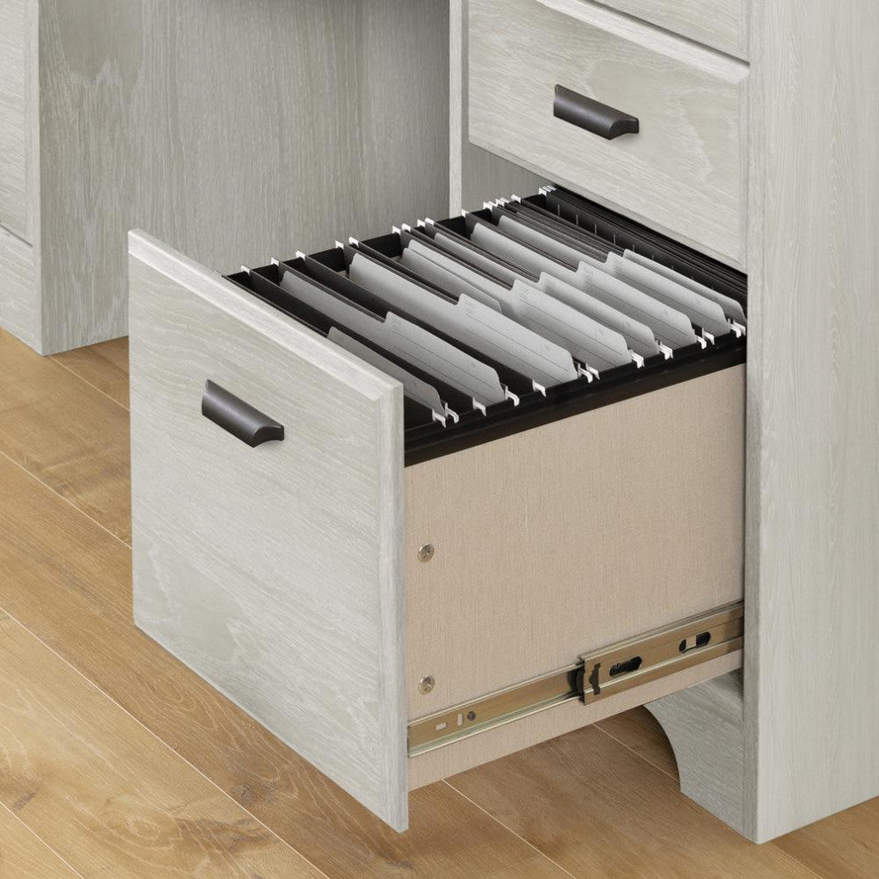 Versa Computer Desk with Hutch, Winter Oak