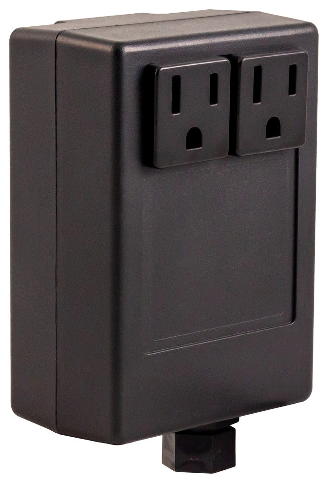Raised Button Disposal Air Switch and Dual Outlet Control Box, Polished Chrome